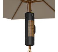 Patio Heater Black Metal/Plastic/Glass Dia.20 x 70cm Umbrella Pole Mounted 2000W
