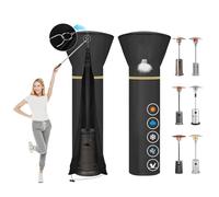 Patio Heater Cover，Heavy Duty 900D Large Patio Heater Covers Waterproof with Air Vent & Zipper，Push Rod Easy to Use，Cover for Garden Electric Heater，Fits for East Oak, Fire Sense,Hampton Bay and More