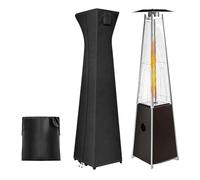 Patio Heater Cover, with Zip, Robust and Durable 420D Dustproof Protective Cover, Standing Pyramid Heating Cover, for Lawn, Backyard, Garden, Yard, Tan