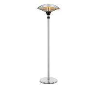 Patio Heater Garden Infrared Radiant Standing 3 Power IP44 Steel 2100 W Silver
