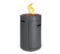 Patio Heater Gas Fireplace Infrared Garden Outdoor 13kW Free Standing Steel Grey