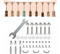 Patio Heater Hardware Kit for Outdoor Pyramid Propane Heaters| Complete Bolt Screw Nut Set with Wrench| Chrome Plated Metal Fasteners for Assembly and Replacement(A)