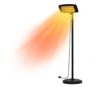 Patio Heater Outdoor Electric Patio Heater 2000W Free Standing with Remote Outdoor Quartz Electric Heater for Restaurants, Cafes, Gardens