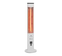Patio Heater Radiant Indoor Outdoor Timer 1200 W 3 Heating Levels Remote White