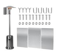 Patio Heater Reflector Shield, Adjustable Heat Directional Reflector Attachment Propane Heater Deflector Shield for Round Natural Gas, Jomewory