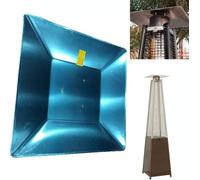 Patio Heater Reflector Shield for Glass Tube Heater Replacement Top Part 4-Sided Pyramid Patio Heater Square Shield, Hole Distance 2 3/4 Inches (Reflector Shield)