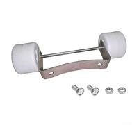 Patio Heater Wheel Kit with Nylon Rollers and Iron Bracket for Easy Mobility, Compatible with Umbrella and Pyramid Outdoor Heaters, Smooth Rolling Replacement Parts for Garden and Terrace Use(Silver)