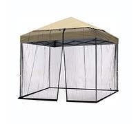 Patio Mosquito Netting, 10x10 ft Square Patio Umbrella Cover, Adjustable Polyester Mesh Screen, with Double Zipper Door, for 8-10ft Patio Cantilever Umbrella and Outdoor Gazebo Canopy,Black