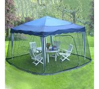 Patio Mosquito Netting, Square Umbrella Mosquito Net, with Adjustable Rope and Double Zipper Door, Mosquito Netting for Outdoor Gazebo Canopy,Black,300x300x230cm(Umbrella not Included)