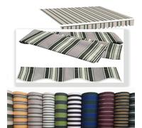 Patio ning Replacement Canvas - Striped Sun e Fabric Cover for Garden & Balcony 16.4x8.2ft (5mx2.5m) - Outdoor Shelter Cloth
