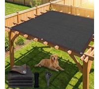 Patio Paradise 9'x43' Heavy-Du Black Privacy Fence Cover with Grommets - Mesh Temporary Fencing for Outdoor Balcony Deck Patio Backyard Garden Privacy Soluts
