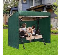 PATIO PLUS 3 Seaters Swing Chair Covers, 220x125x170cm Large Garden Hammock Cover with Zips, Waterproof, Dust-proof Green
