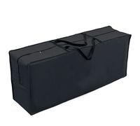 PATIO PLUS Garden Furniture Cushion Storage Bag, Waterproof, Anti-UV, Heavy Duty Rip Proof 420D Oxford Fabric 130x32x52cm Black