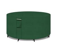 PATIO PLUS Garden Heavy Duty Table Covers Round with Air Vents, 600D Oxford Fabric Circular Patio Set Table Cover, Garden Furniture Set Cover Waterproof, Windproof, Anti-UV, 230x90cm, Green