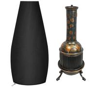 PATIO PLUS Large Chimenea Cover ,Outdoor Garden Patio Heater Cover 600D Oxford Fabric, Waterproof, Windproof, Anti-UV, 20/60x120cm Black