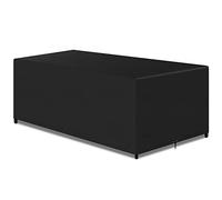 PATIO PLUS large Rectangular Garden Table Furniture Covers, Outdoor Patio Set Cover for Chair Set ,420D Oxford fabric, Waterproof , Windproof , Anti-UV, Garden Covers ,Black 300x250x90cm