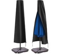 PATIO PLUS Parasol Cover, Garden Umbrella Covers 190 * 25 * 50cm Waterproof 600D Oxford Fabric PVC Coating, Black