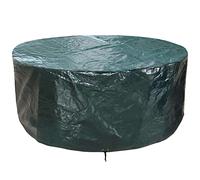 PATIO PLUS Rattan Furniture Covers Round, Outdoor Patio Table Cover Waterproof, Windproof, Anti-UV, Circular Garden Furniture Set Covers for Patio Table and Chairs Set - Extra Large 250x90cm Green