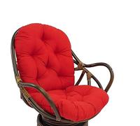Patio Rattan Swivel Rocking Chair Cushion - High Back Outdoor Lounge Seat Pads with Ties - Garden Replacement Cushions for Comfort and Style (Chairs Not Included)