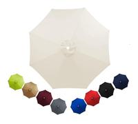 Patio Replacement Parasol Canopy Waterproof for 2m 2.3m 2.5m 2.7m 3.0m 3.5m Umbrella Cover Umbrella Replacement Top Outdoor Patio Replacement Parasol Fabric for Pool Beach(Off white,2.0m/6ribs)