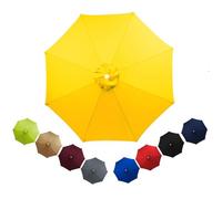 Patio Replacement Parasol Canopy Waterproof for 2m 2.3m 2.5m 2.7m 3.0m 3.5m Umbrella Cover Umbrella Replacement Top Outdoor Patio Replacement Parasol Fabric for Pool Beach(Yellow,2.3m/6ribs)