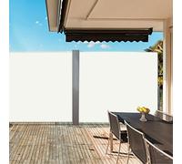 Patio Retractable Double-Sided Awning 160 x 600 cm Beige