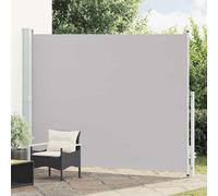 vidaXL Patio Retractable Side Awning Grey Outdoor Privacy Screen Sunshade Garden