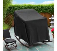 Patio Rocking Chair Cover, 420d Waterproof Oxford Fabric Veranda Reclining Garden Chair Cover, With Shields, For Outdoor Furniture, 70*97*99cm(black)