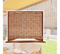 Patio Shades Roll Up,Bamboo Roller Blinds, Bamboo Blinds for Outdoor Patio, Shading Reed Blinds, Reed Curtain Privacy Screen, Cordless, 24″ 36″ 48″ 56″ Width (Size : 173x183cm/68x72in)