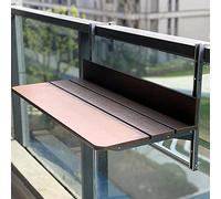 Patio Side Table, Balcony Railing Hanging Table, Folding Balcony Table Hanging Adjustable Deck Table, Save Space, for Patio, Garden, Balcony,100x37cm