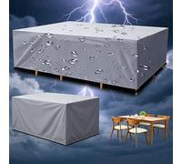 Patio Sofa set Covers Waterproof, 100x50x50cm420D Oxford Anti UV Rip Proof,Anti UV, Rip Proof, Silver with Drawstrings for Sofa Table