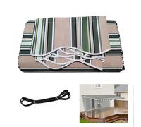 Patio Sun Shade Fabric Replacement - Waterproof Polyester Canopy Cover for Sun Protection, 6x2.5m Outdoor Shade Solution with Valance