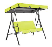 Patio Swing Canopy Replacement Top Cover Set - Garden Swing Chair UV Protection Shade - Yellow Outdoor Veranda Cover 190x132x15cm