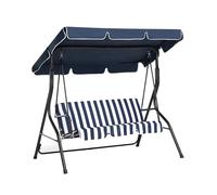 Beliani Patio Swing Chaplin Metal Dark Blue