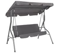 Beliani Patio Swing Chaplin Metal Dark Grey
