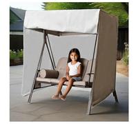 Patio Swing Cover 3 Triple Seater 210d Waterproof All Weatherprotection Swing Cover for Lawn Garden, Party ,Brown-220*125*170cm