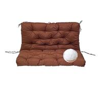Patio Swing Cushion Replacement with Ties & Backrest, 4-Inch Thick Waterproof Overstuffed Seat Mats for Lawn Lounge Chair and Loveseat