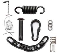 Patio Swing Egg Chair Hanging Kit Including Springs Pin Plug and Snap Hook, Hammock Chair Hanging Hardware - 250kg Weight Capacity, Assembly Accessories for Single Double Egg Chair With Stand (Black)