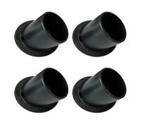 Patio Swing Feet Pads Replacement - Fits 1.5" (38mm) Diameter Leg Tubes Anti-Slip Angled Plastic End Caps to Secure & Stabilize Swing on Ground, Black (4 Pack)