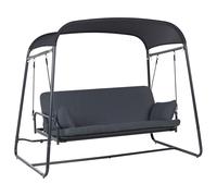 Beliani Patio Swing Marsciano Metal Dark Grey, Grey