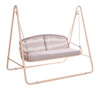 Beliani Patio Swing Norcia Metal Beige