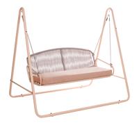 Beliani Patio Swing Norcia Metal Brown