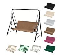 Patio Swing Seat Replacement 600D Thickened Waterproof Oxford Outdoor Swing Cushion Cover for 2/3 Seater Patio Garden Swing Chair ,Coffee-58.3×20.5×20.5in