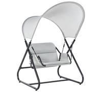 Beliani Patio Swing Solagna Metal Light Grey