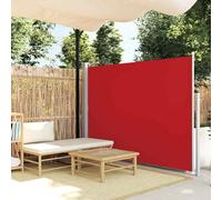 vidaXL Patio Side Awning Red Retractable Balcony Sunshade Blind Privacy Screen