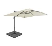 Patio Umbrella 3x3m Sand Aluminum Steel Frame Crank Tilt 360° Black Base Stable