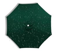 Patio Umbrella 9ft Replacement Canopy for 6/8 Rib, Garden Parasol Polyester Covers, Water Resistant, UV-Anti, Only the Top Cloth, Diameter 200-400cm(Dark green,6 Ribs 200cm)
