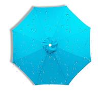 Patio Umbrella 9ft Replacement Canopy for 6/8 Rib, Garden Parasol Polyester Covers, Water Resistant, UV-Anti, Only the Top Cloth, Diameter 200-400cm(Lake blue,8 Ribs 230cm)
