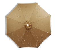 Patio Umbrella 9ft Replacement Canopy for 6/8 Rib, Garden Parasol Polyester Covers, Water Resistant, UV-Anti, Only the Top Cloth, Diameter 200-400cm(Khaki,8 Ribs 330cm)