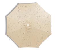 Patio Umbrella 9ft Replacement Canopy for 6/8 Rib, Garden Parasol Polyester Covers, Water Resistant, UV-Anti, Only the Top Cloth, Diameter 200-400cm(Beige,6 Ribs 200cm)